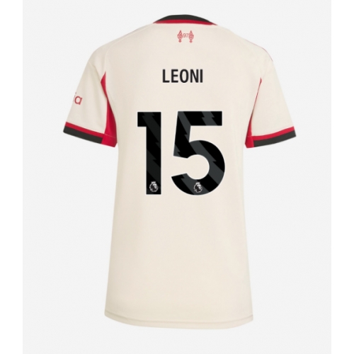 Billige Fotballdrakt Liverpool Giovanni Leoni #15 Replika Bortedrakt Dame 2025-26 Kortermet Billige Fotballdrakt Liverpool Giovanni Leoni #15 Replika Bortedrakt Dame 2025-26 Kortermet